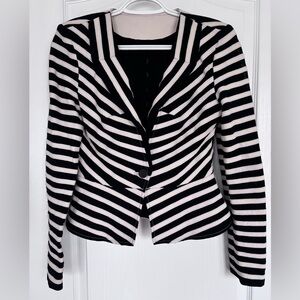 Vintage | Black and White Striped Blazer